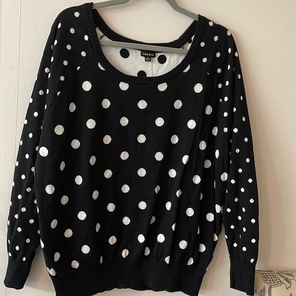 Torrid 3X Polka Dot Sweater